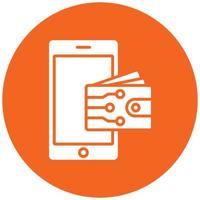 Digital Wallet Icon Style vector