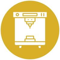 3d Printer Icon Style vector