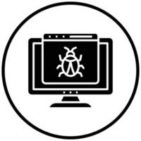 Computer Bug Icon Style vector