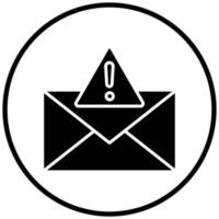 estilo de icono de alerta de correo electrónico vector