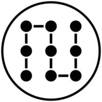 Pattern Lock Icon Style vector