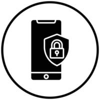 Mobile Security Icon Style vector