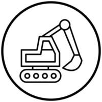 Backhoe Icon Style vector