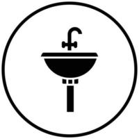 Hair Wash Sink Icon Style vector