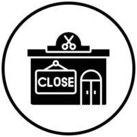 Close Shop Icon Style vector