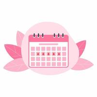 Menstruation calendar. Vector illustration. Women health.