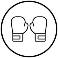 estilo de icono de guantes de boxeo vector