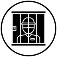 estilo de icono de cárcel vector