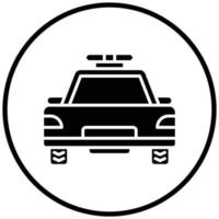 estilo de icono de coche de policía vector