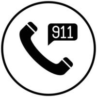 Call 911 Icon Style vector