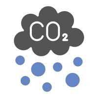 estilo de icono de contaminación de co2 vector