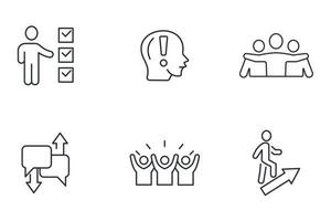 Soft Skills Word icons set . Soft Skills Word pack symbol vector elements for infographic web