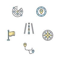 navigation icons set . navigation pack symbol vector elements for infographic web