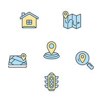 navigation icons set . navigation pack symbol vector elements for infographic web