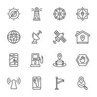 navigation icons set . navigation pack symbol vector elements for infographic web