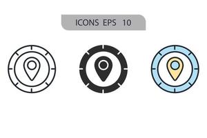 iconos de marcador de posición símbolo elementos vectoriales para web infográfico vector