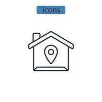 iconos de dirección símbolo elementos vectoriales para web infográfico vector