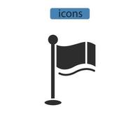 iconos de bandera símbolo elementos vectoriales para web infográfico vector