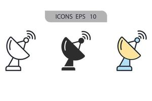 gps signal icons  symbol vector elements for infographic web