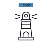 Lighthouse icons  symbol vector elements for infographic web