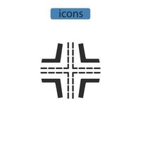 crossroads icons  symbol vector elements for infographic web