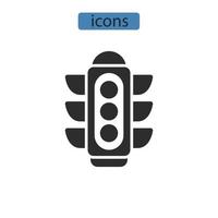 traffic light icons  symbol vector elements for infographic web