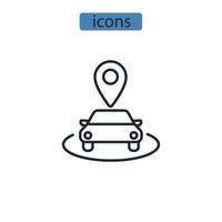 iconos de estacionamiento símbolo elementos vectoriales para web infográfico vector
