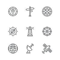 navigation icons set . navigation pack symbol vector elements for infographic web