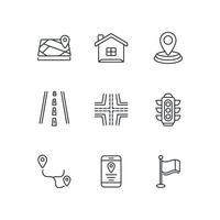 navigation icons set . navigation pack symbol vector elements for infographic web