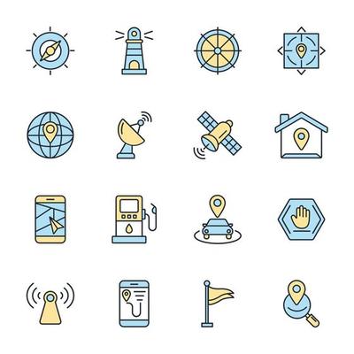 navigation icons set . navigation pack symbol vector elements for infographic web