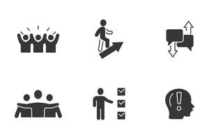 Soft Skills Word icons set . Soft Skills Word pack symbol vector elements for infographic web