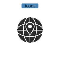 globe icons  symbol vector elements for infographic web