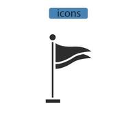 iconos de bandera símbolo elementos vectoriales para web infográfico vector