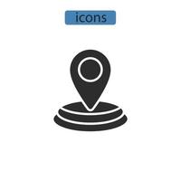 iconos de geolocalización símbolo elementos vectoriales para web infográfico vector