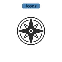 nautical chart icons  symbol vector elements for infographic web