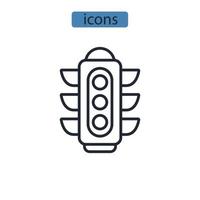 traffic light icons  symbol vector elements for infographic web