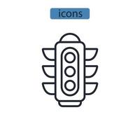 traffic light icons  symbol vector elements for infographic web