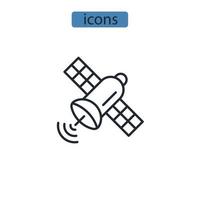 iconos de satélite símbolo elementos vectoriales para web infográfico vector