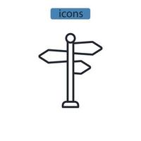 road sign icons  symbol vector elements for infographic web