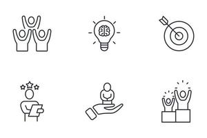 team building icons set . team building pack symbol vector elements for infographic web