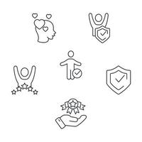 trust building icons set . trust building pack symbol vector elements for infographic web