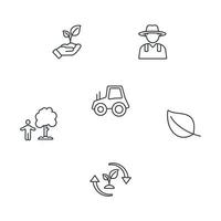 Permaculture icons set . Permaculture pack symbol vector elements for infographic web