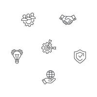 core values icons set . core values pack symbol vector elements for infographic web