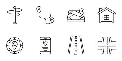 navigation icons set . navigation pack symbol vector elements for infographic web