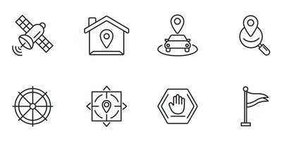 navigation icons set . navigation pack symbol vector elements for infographic web