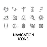 navigation icons set . navigation pack symbol vector elements for infographic web