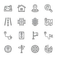 navigation icons set . navigation pack symbol vector elements for infographic web