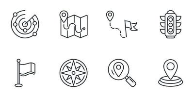 navigation icons set . navigation pack symbol vector elements for infographic web