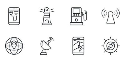 navigation icons set . navigation pack symbol vector elements for infographic web