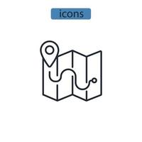 outdoor navigation icons  symbol vector elements for infographic web